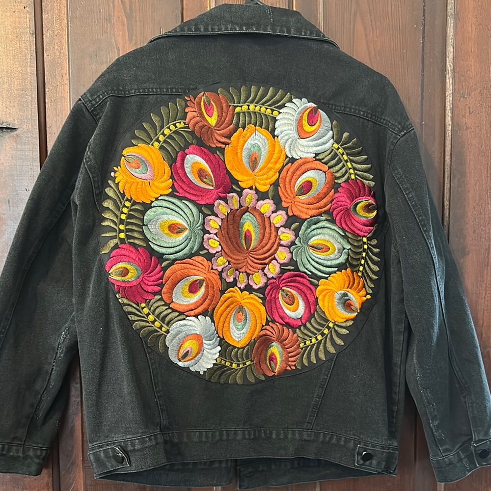 Embroidered Floral Denim Jacket